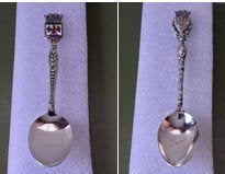 Twee vintage souvenirlepeltjes uit Frankrijk, Ophalen of Verzenden