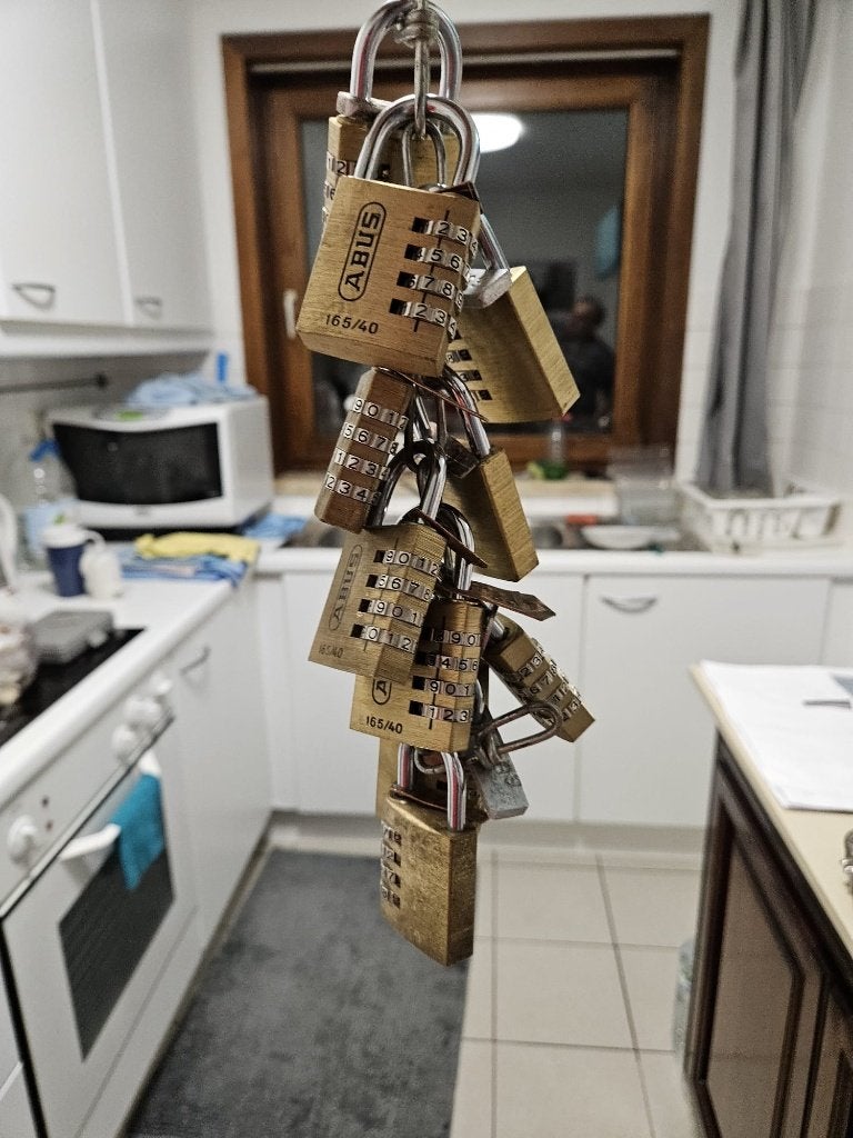 Serrure à combinaison Abus, Enlèvement, Neuf, Cuivre ou Laiton, Clé