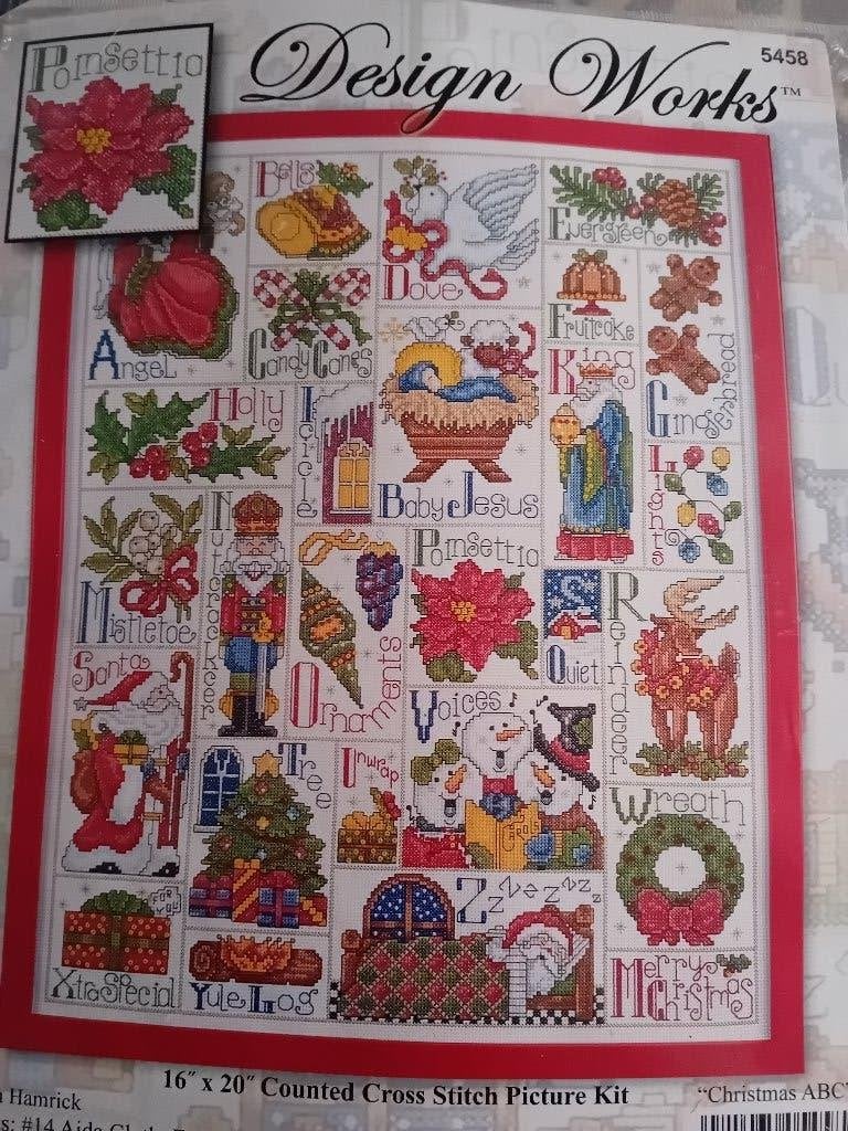 Borduurpakket Christmas ABC van Design Works, Enlèvement ou Envoi, Neuf, Set à broder