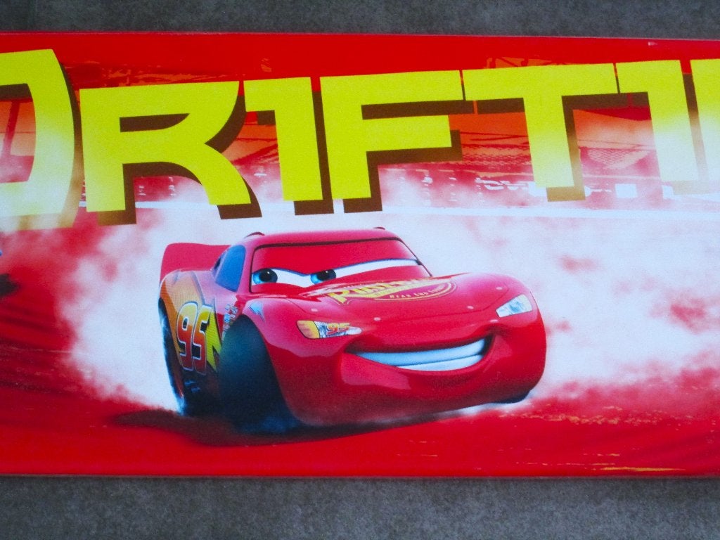 Disney Cars Drifting Canvas 119 x 25 cm - Nieuw, Nieuw, Rood, Ophalen of Verzenden, Wanddecoratie