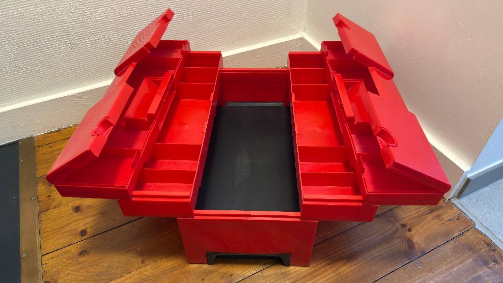 Belle mallette de rangement vintage XXL - Rouge -Terry Brick, Enlèvement ou Envoi, Comme neuf, Autres types