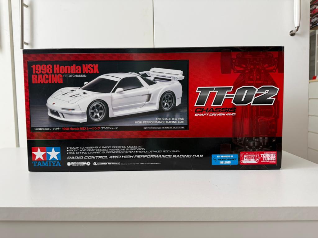 Tamiya 1998 Honda NSX Racing TT-02, Hobby en Vrije tijd, Modelbouw | Radiografisch | Auto's, Nieuw, Schaal 1:10, Auto onroad, Ophalen