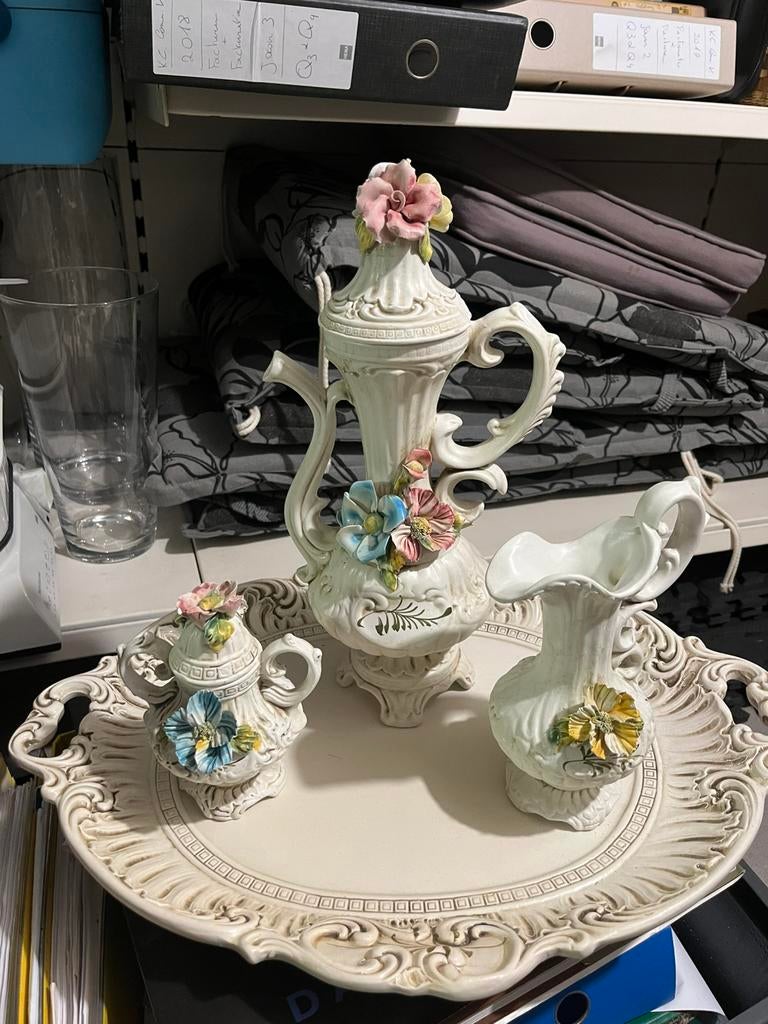 Vintage Italiaans porseleinen decoratieset, Enlèvement