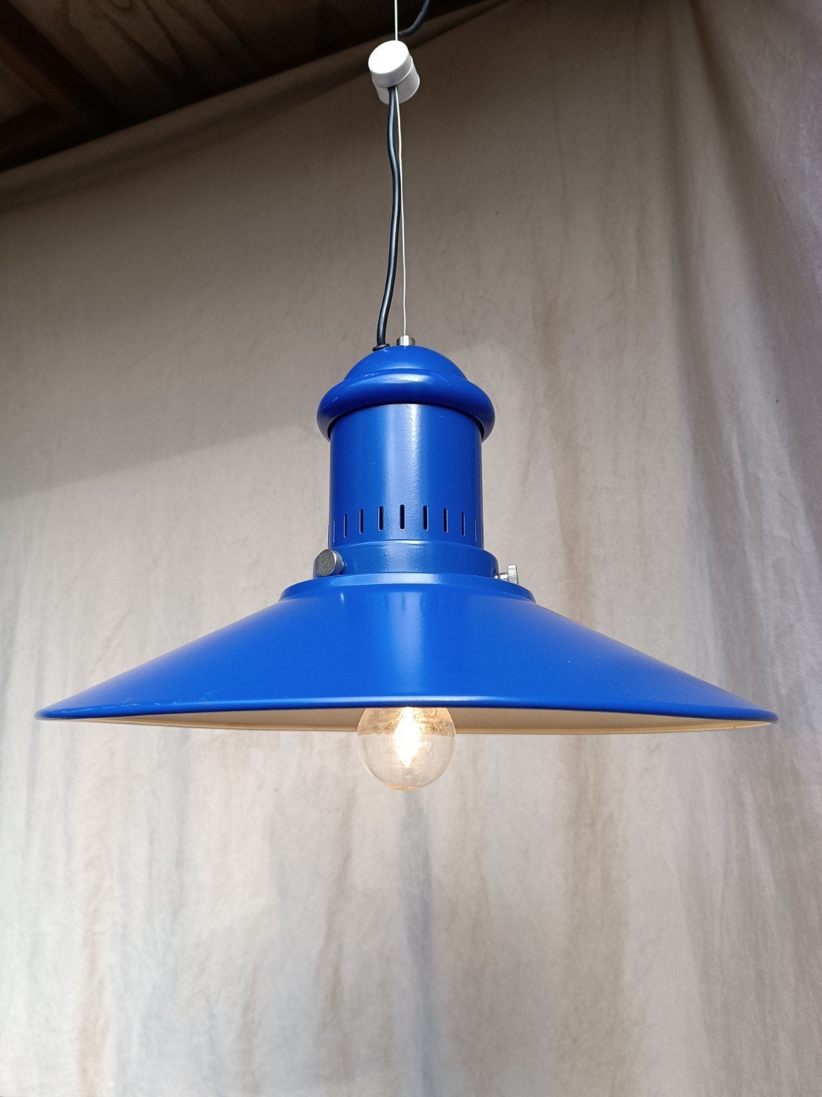 Space Age Hanglamp Retro Vintage, Huis en Inrichting, Ophalen of Verzenden, Zo goed als nieuw, Metaal, Retro Vintage