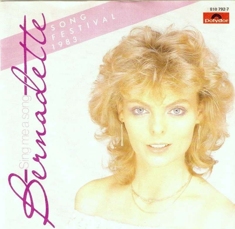single EU Songfestival 1983 Bernadette - Sing me a song, Cd's en Dvd's, Ophalen of Verzenden, Zo goed als nieuw, Pop