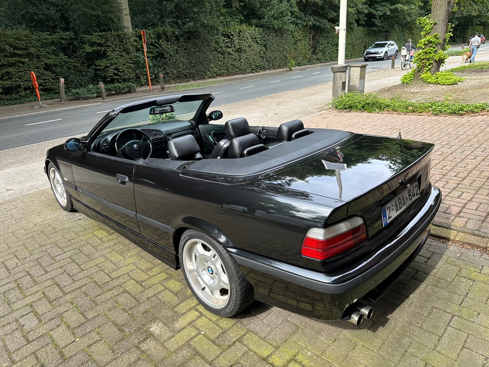 Bmw E36 M3 cabrio 321pk 105dkm 1997, Autos, Cuir, Achat, Cabriolet, Noir