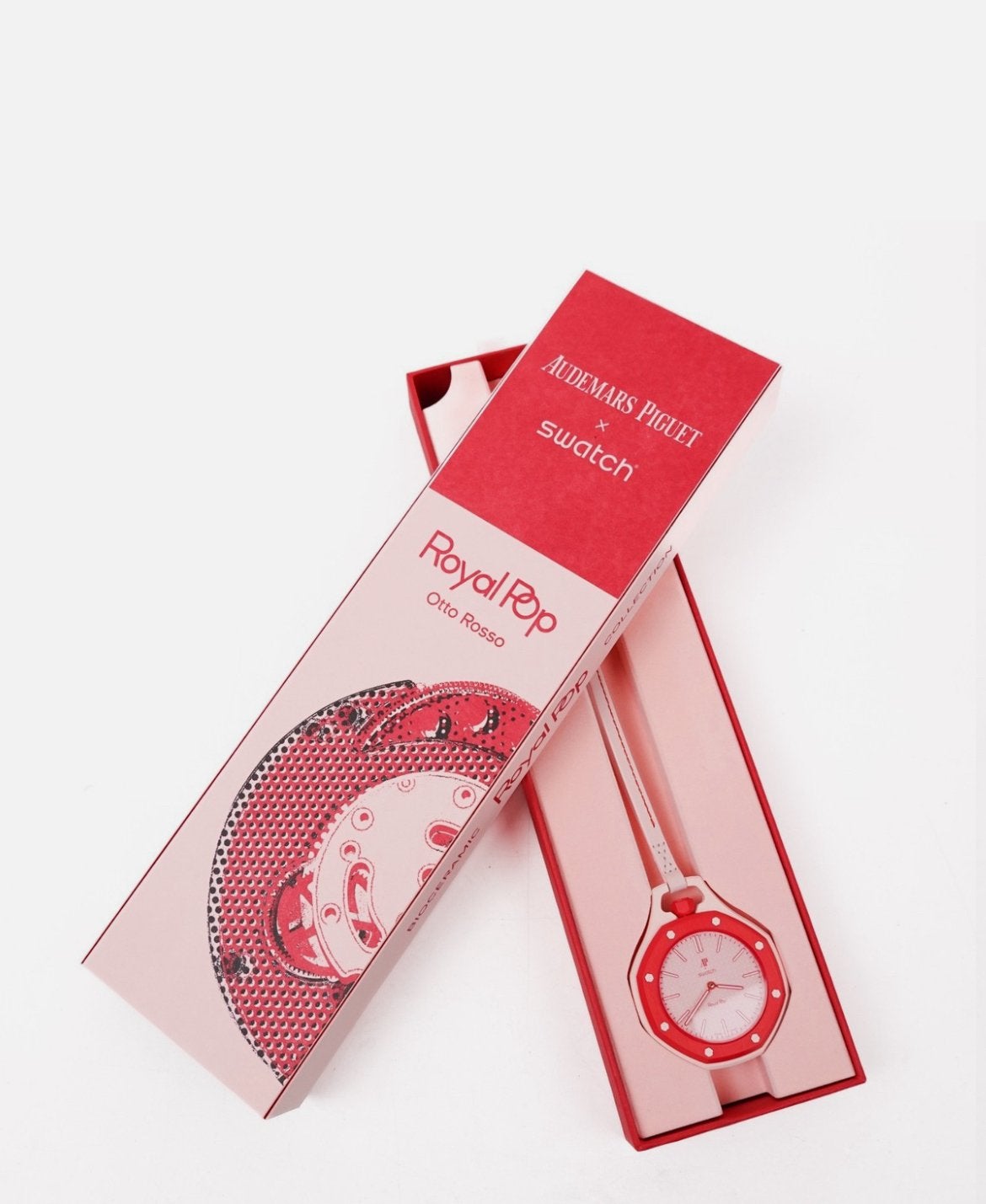 Swatch x AP « Royal Pop » — Rose/Rouge, Enlèvement ou Envoi, Comme neuf, Rouge