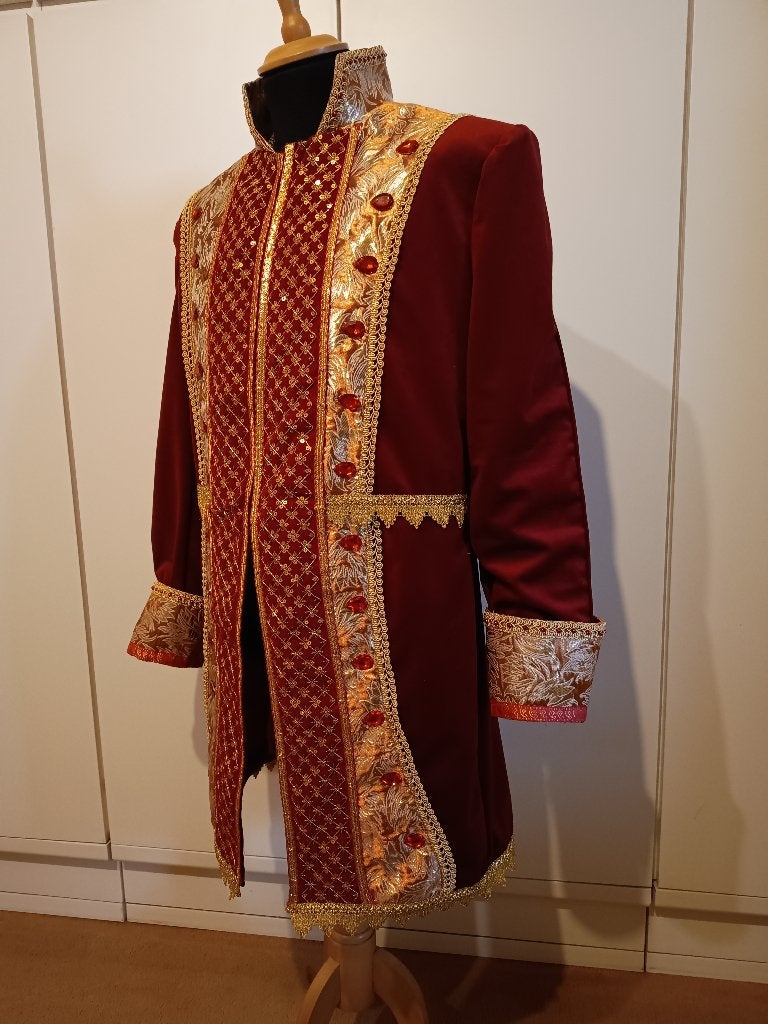 Heren carnavalsjas XL lakei markies theater artiest festival, Ophalen of Verzenden, Nieuw, Maat 56/58 (XL), Kleding