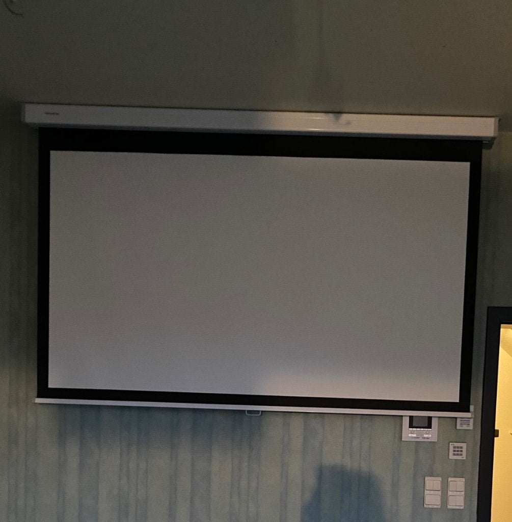 Projectiescherm, Ophalen, Handmatig
