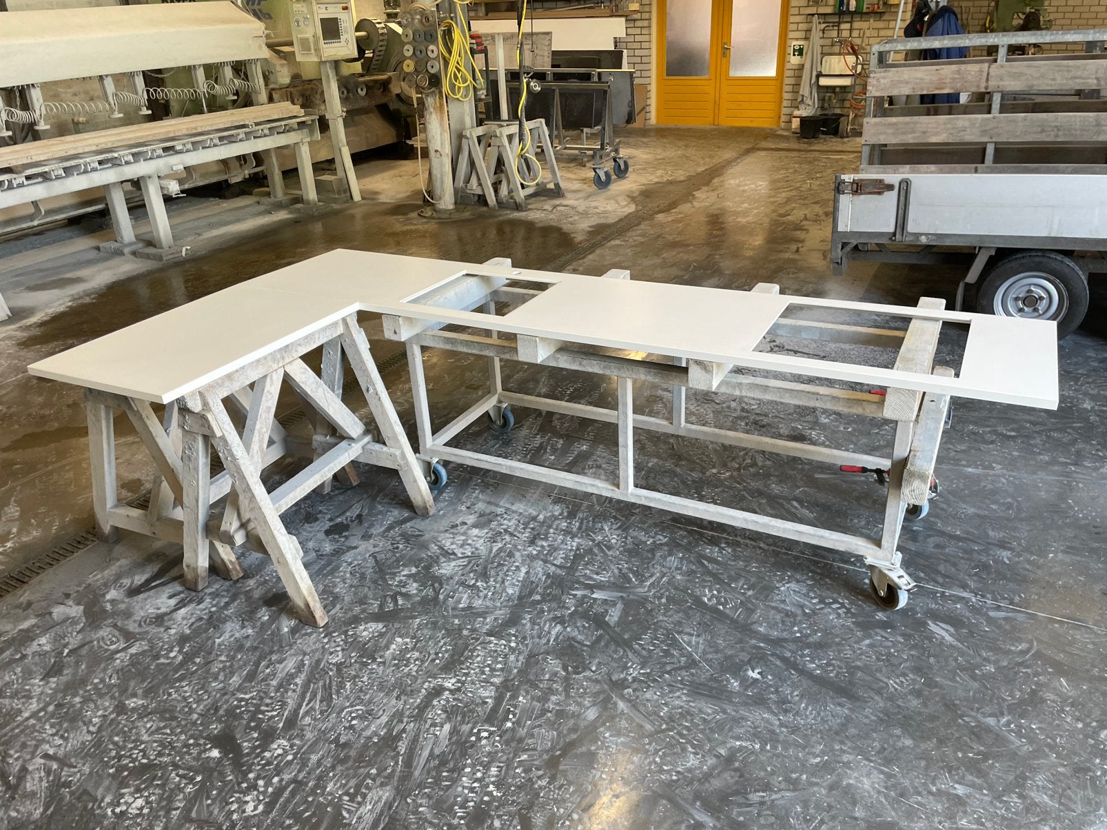 KERAMIEK Neolith KEUKEN WERKBLAD aanrecht keukenblad DEKTON, Ophalen, 200 cm of meer, 75 cm of meer, Wit