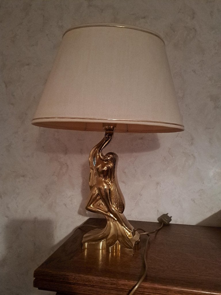 lampadaire en cuivre, Lampe d'ambiance, Éclairage LED, Comme neuf, Autres matériaux