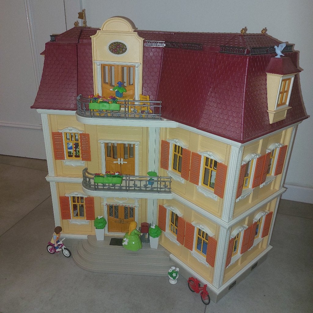 Groot huis Playmobil met meubels,popjes & accesoires, Ophalen, Gebruikt