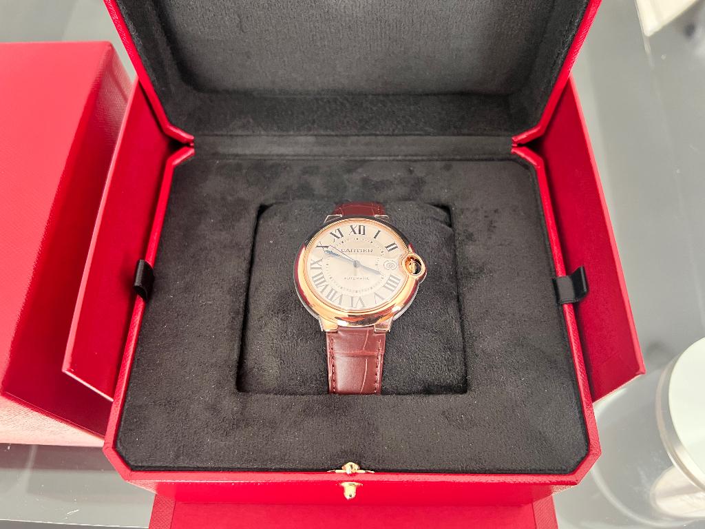 Cartier Ballon Bleu 40mm roségoud Nieuw, Ophalen, Polshorloge, Nieuw, Goud
