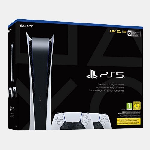 PS5 Digital Edition + 2 controllers, Consoles de jeu & Jeux vidéo, Enlèvement, Reconditionné, Playstation 5 Digital