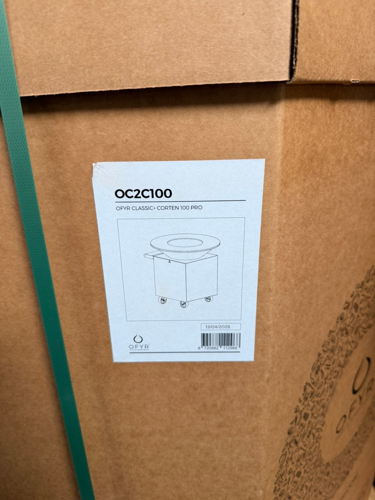 OFYR 100 PRO Corten, Tuin en Terras, Houtskoolbarbecues, Ophalen, Nieuw