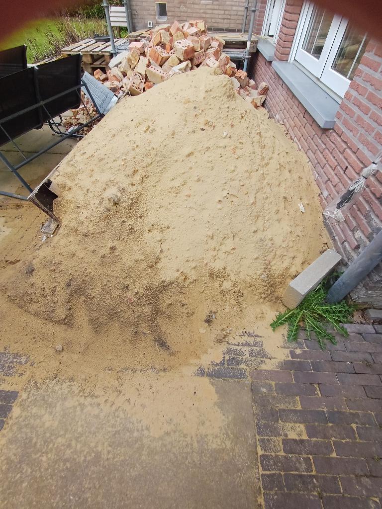 Ongeveer 2 kuub opvulzand -beloning €10 bij volledige afhaal, Tuin en Terras, Zand, Ophalen