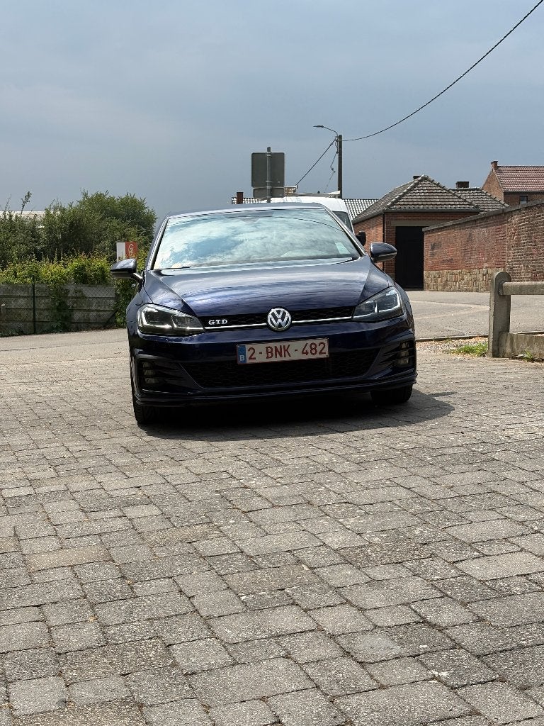 Volkswagen Golf VII GTD 2.0 TDI 184 ch DSG – 3 portes, Stof, 4 cilinders, Blauw, Grijs