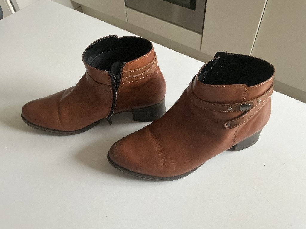 Enkellaarsjes, Enlèvement ou Envoi, Brun, Boots et Botinnes, Porté