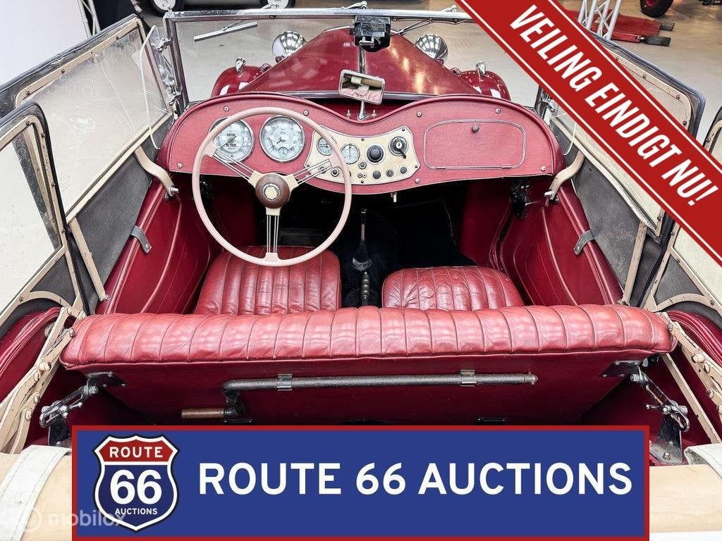 MG TD Midget | 1953 | Route 66 Auctions, Zwart, Bedrijf, Handgeschakeld, Overige carrosserie
