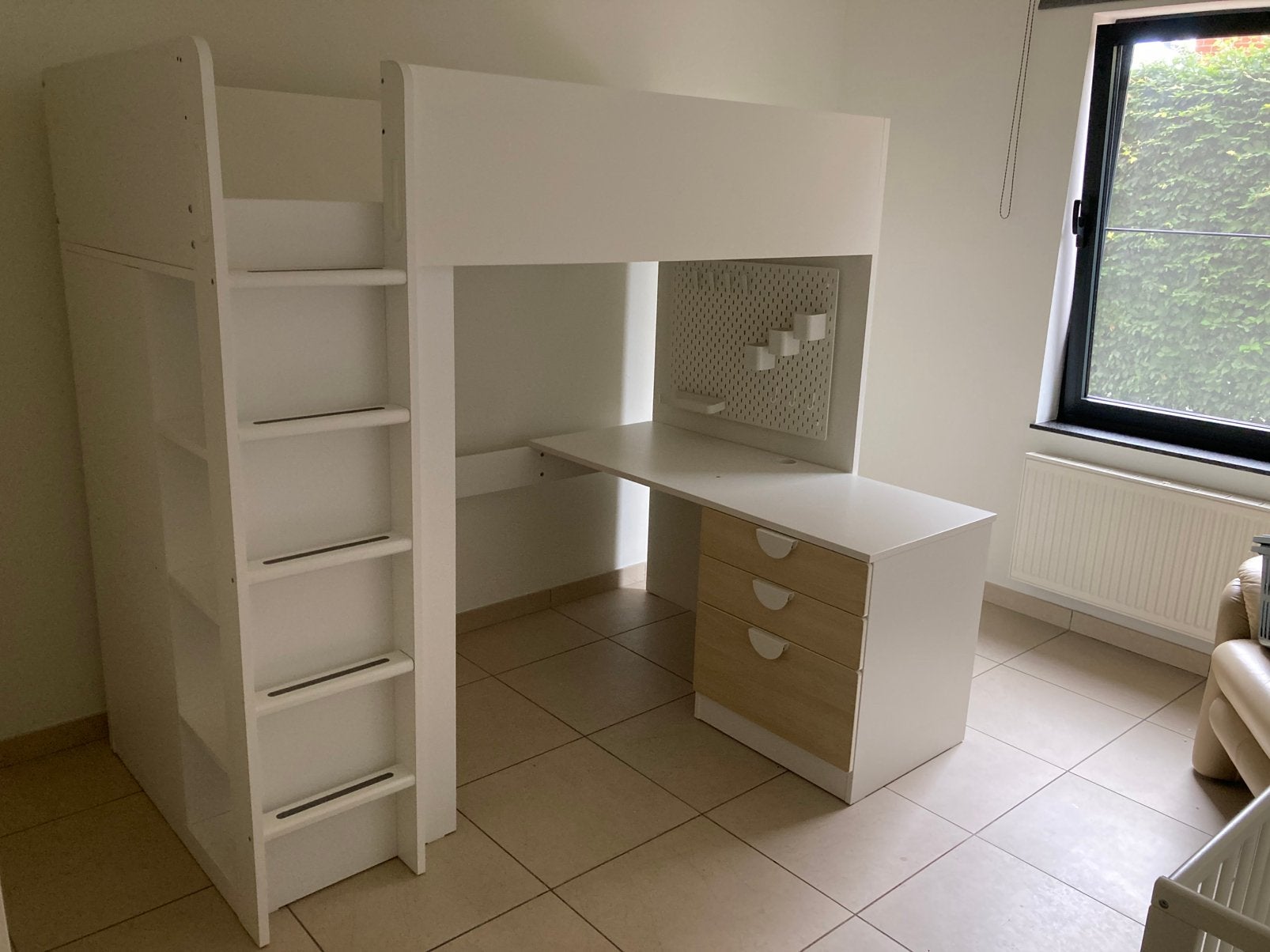 Lit mezzanine Ikea Smasstad - bureau - armoire, Maison & Meubles, Chambre à coucher | Lits superposés & Lits mezzanines, Utilisé