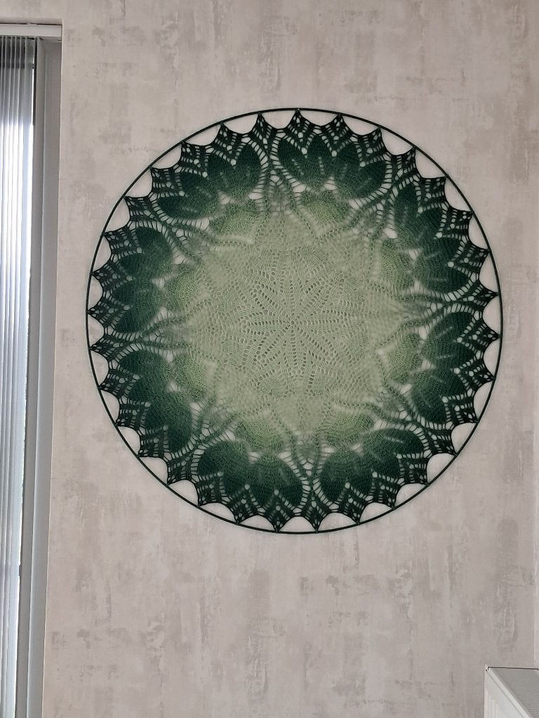gehaakte mandala, Ophalen