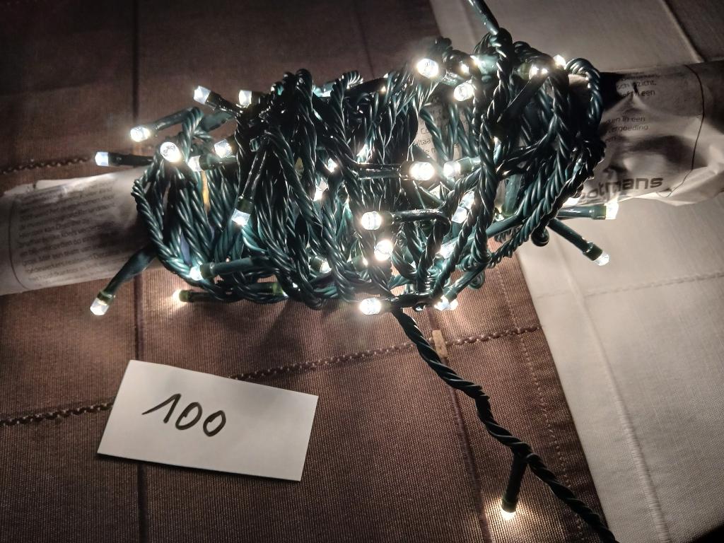 100 Kerstlampjes warm wit / verschillende standen, Diversen, Kerst, Ophalen, Zo goed als nieuw
