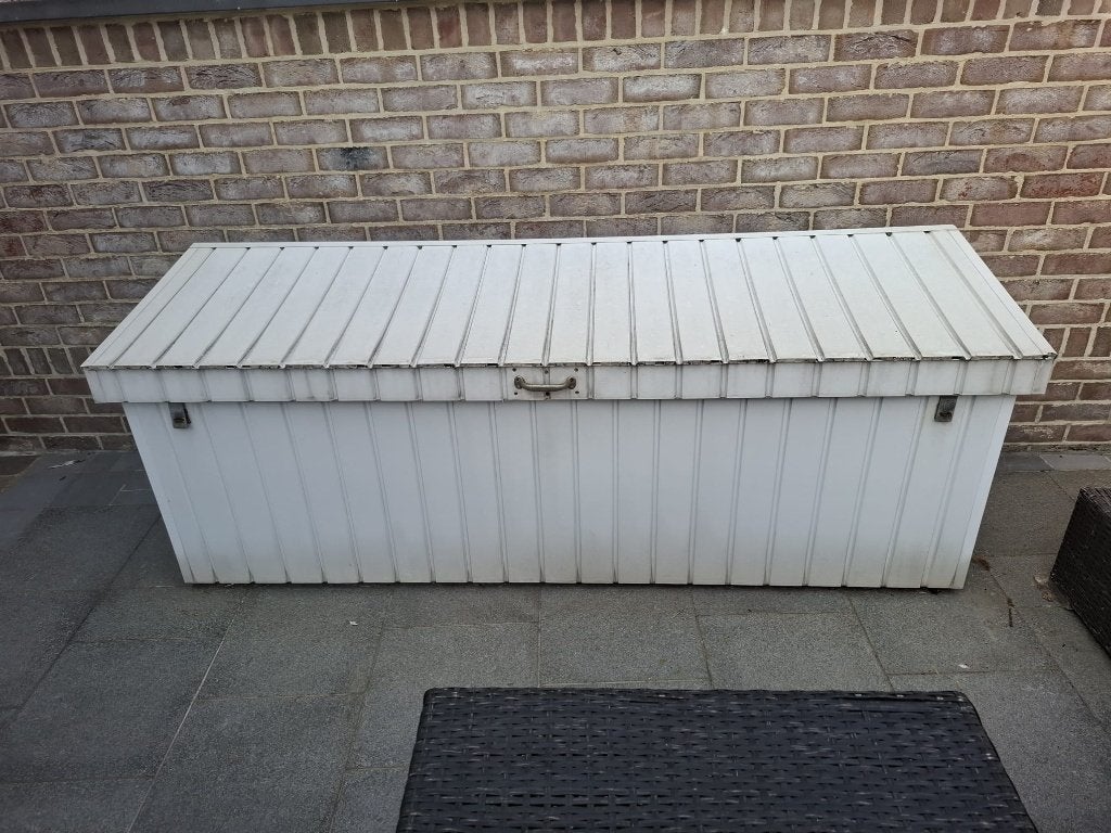 Stevige opbergbak PVC/hout, Ophalen, Gebruikt