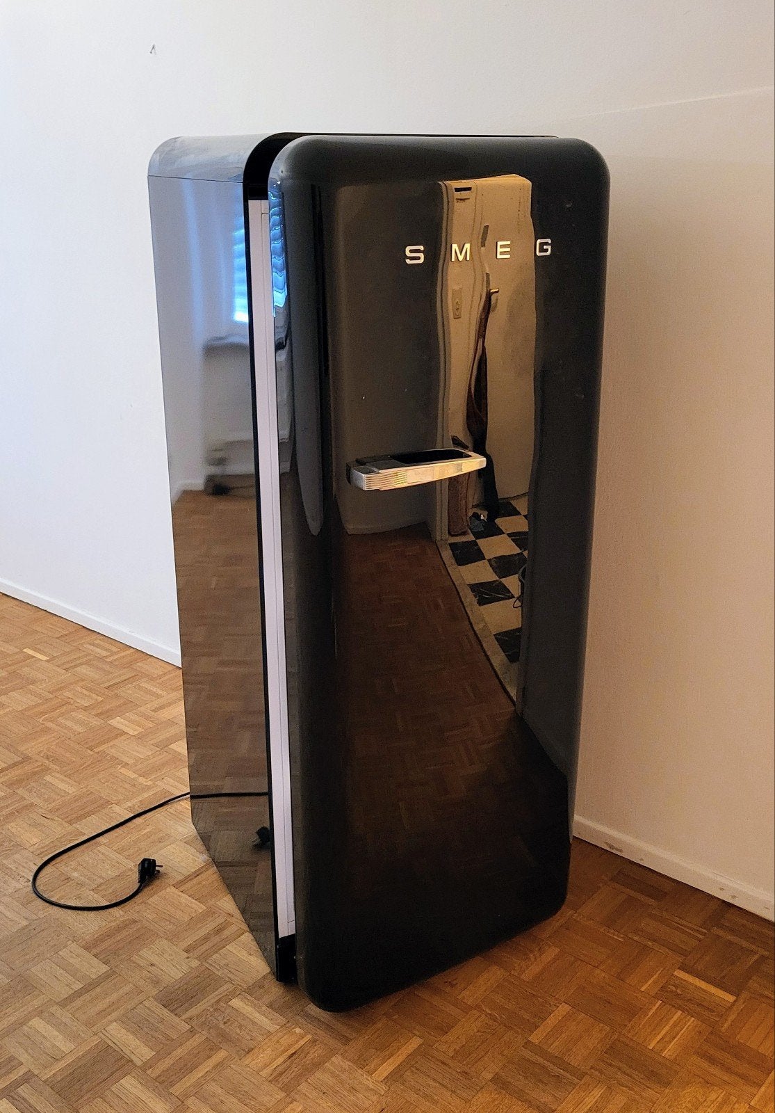 Réfrigérateur SMEG noir, Electroménager, Réfrigérateurs & Frigos, 200 litres ou plus, Enlèvement, Comme neuf, Avec compartiment congélateur
