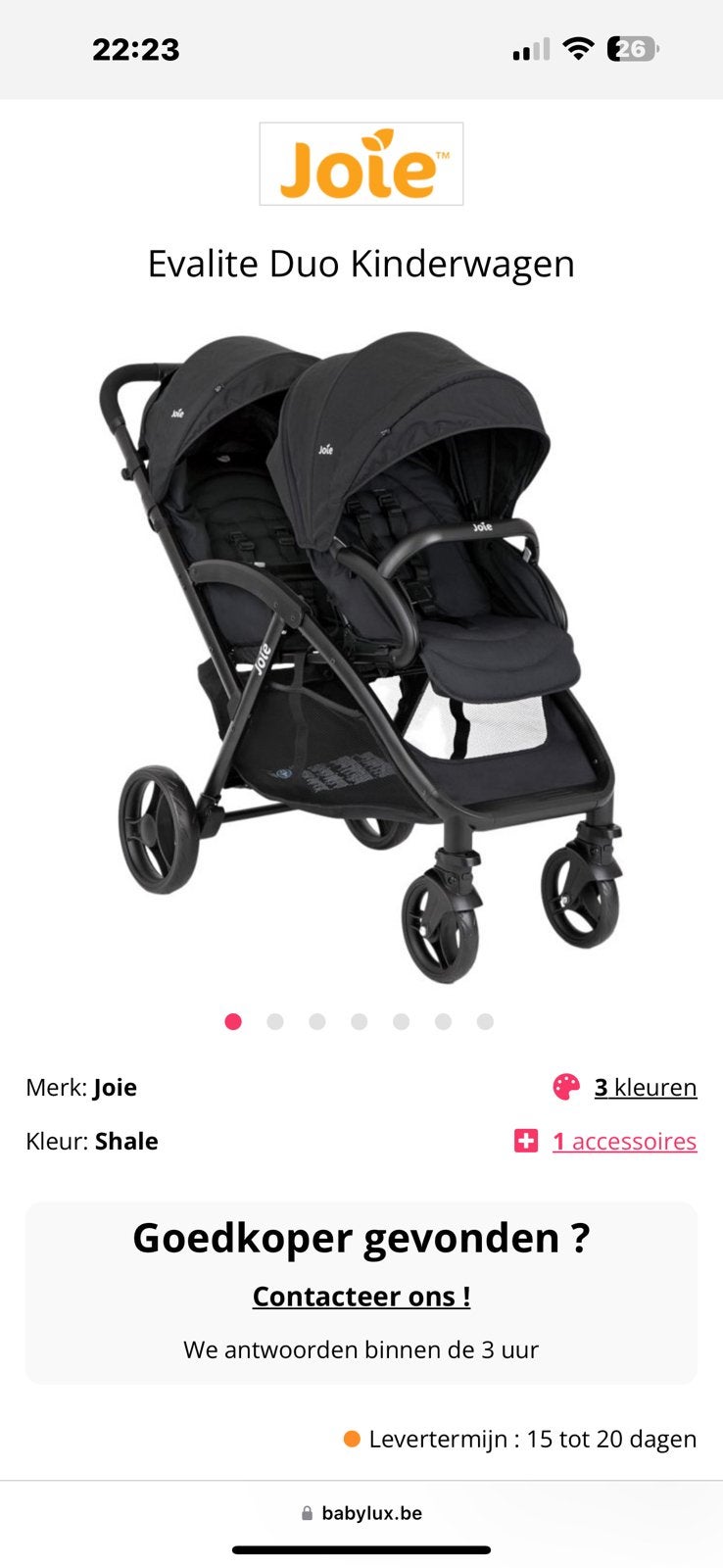Splinternieuwe Joie duo wagen!, Ophalen, Nieuw