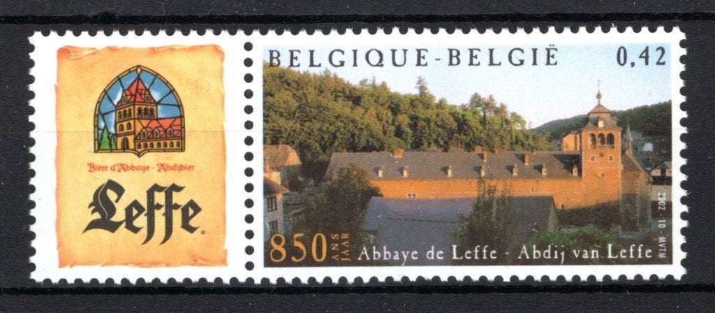 3073 MNH** 2002 - 850 ans de l'abbaye de Leffe, Envoi, Non oblitéré, Neuf