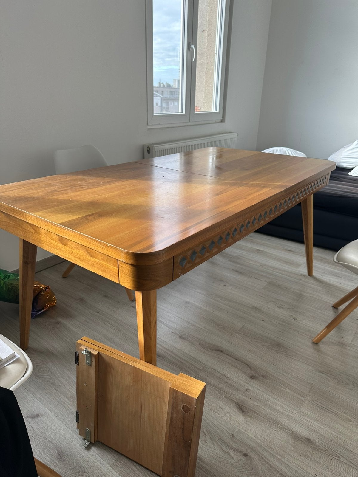 Teakhout tafel, Huis en Inrichting, Ophalen, Art deco, Teakhout, 50 tot 100 cm