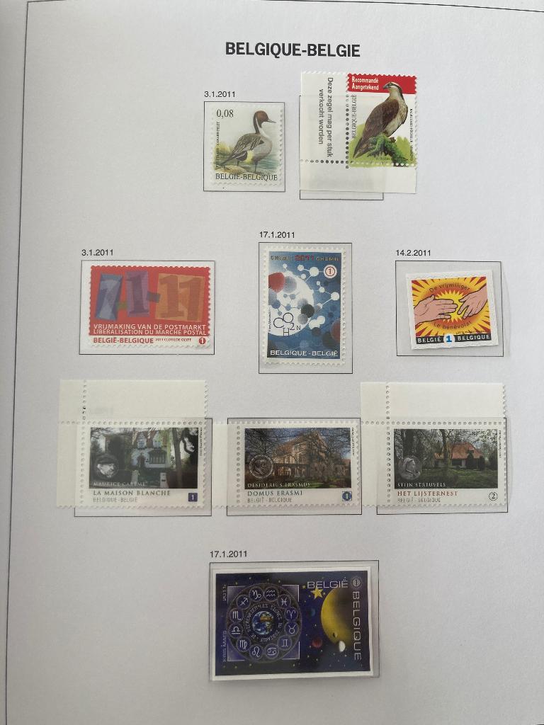 België jaargang 2011, Sans timbre, Neuf, Enlèvement ou Envoi, Non oblitéré