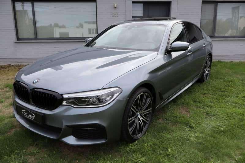 BMW 520dA M-Sport Leder/KeyLess/VirtualCockpit/Schuifdak/20", Autos, Cuir, Argent ou Gris, Entreprise, Phares entièrement LED
