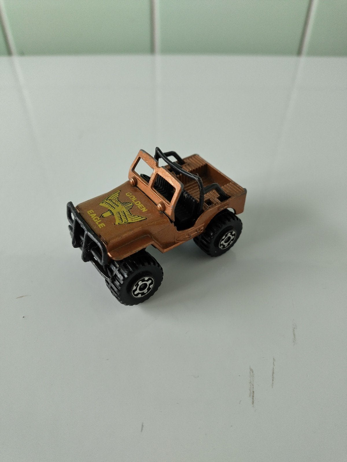 Vintage Matchbox 4X4 Jeep AFHALING LEES BESCHRIJVING, Enlèvement, Utilisé, Voiture, Matchbox