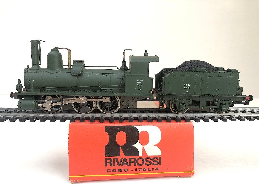 RIVAROSSI 1344 SNCF LOCOMOTIVE VAPEUR BOURBONNAIS 3A1 38 HO, Analogique, Locomotive, Envoi, Courant continu