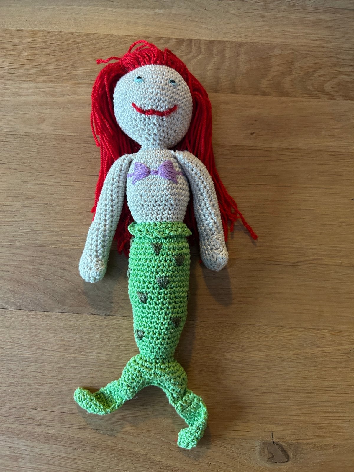 Gehaakte pop zeemeermin Ariel handgemaakt, Kinderen en Baby's, Speelgoed | Poppen, Ophalen of Verzenden, Nieuw, Overige typen