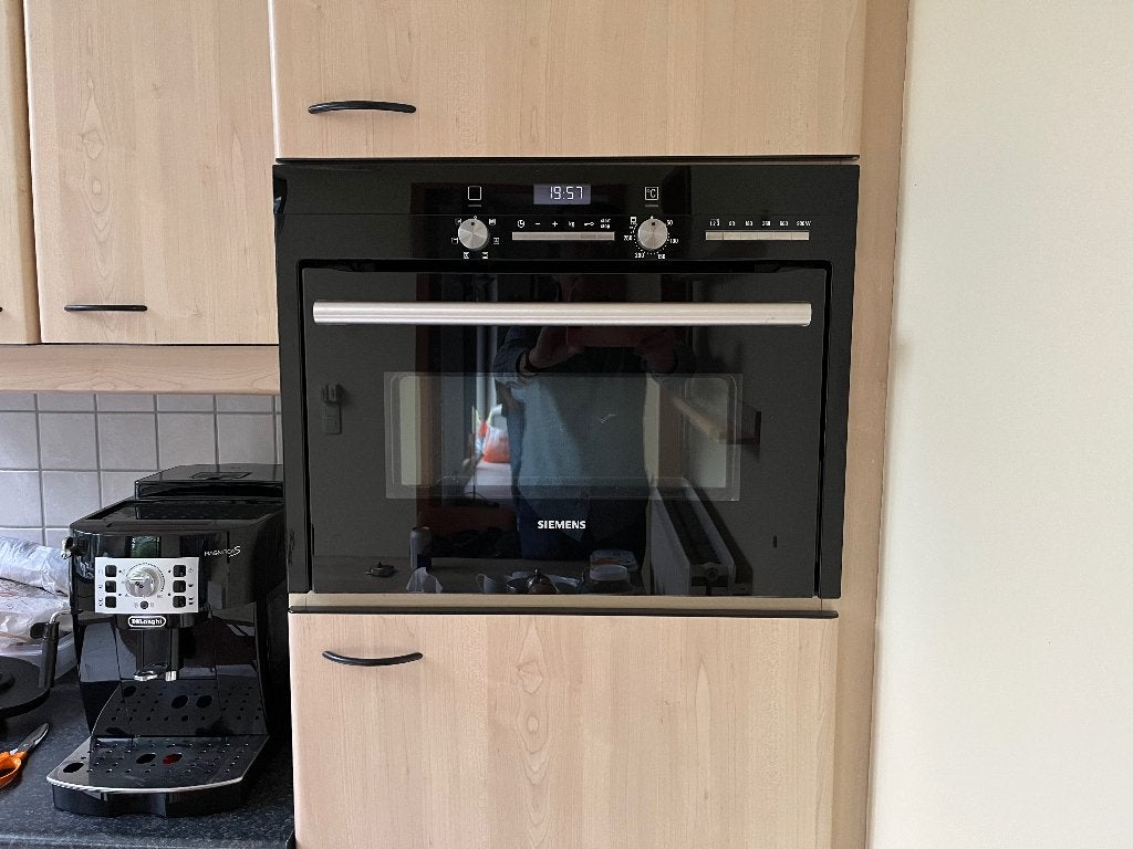 Siemens inbouw combi oven, Ophalen, 45 tot 50 cm, Gebruikt, Oven