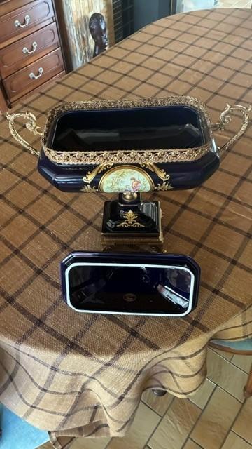 Limoges Tureen, hand geschilderd, met stempel, Ophalen