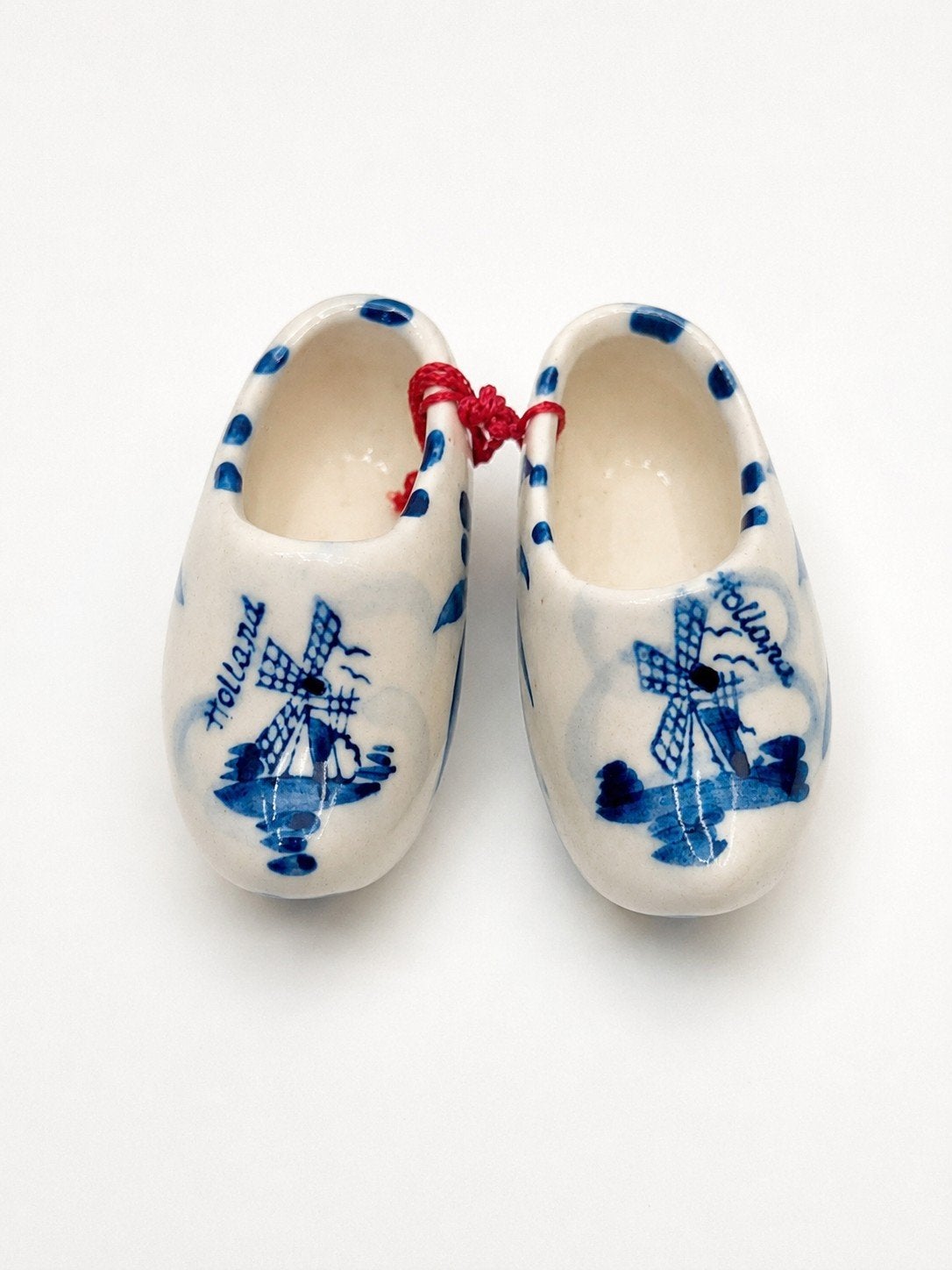 Joli ensemble vintage de 2 petits sabots hollandais en céram, Enlèvement ou Envoi, Comme neuf