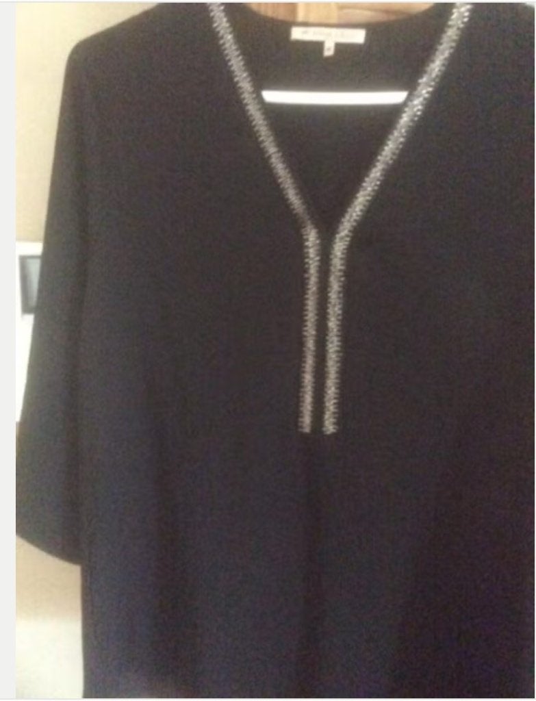 Blouse vintage taille 40, Enlèvement ou Envoi, Comme neuf, Noir, Taille 38/40 (M)
