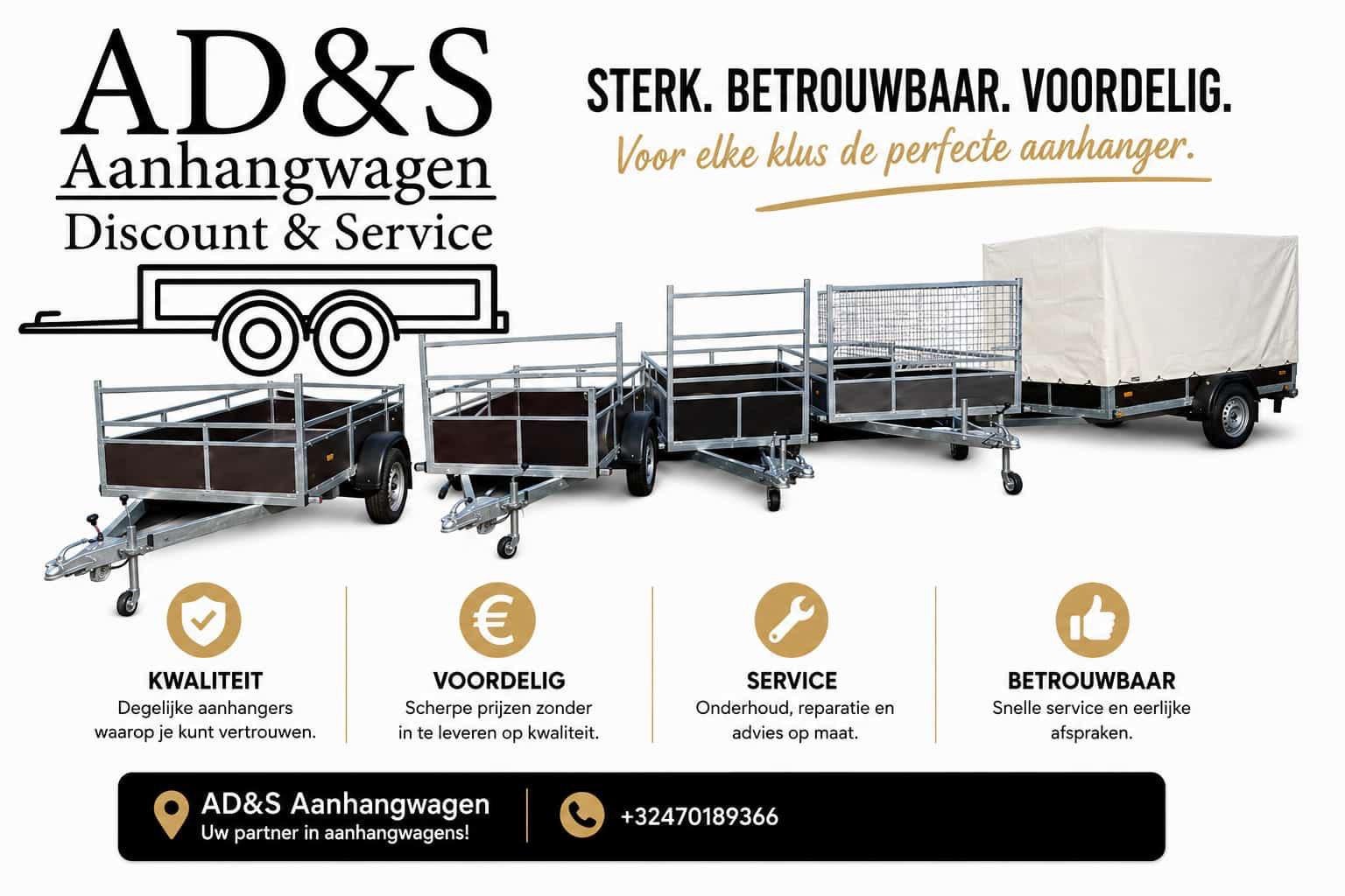Aanhangwagens op vooraad ! En scherpe prijzen !, Ophalen, Zo goed als nieuw