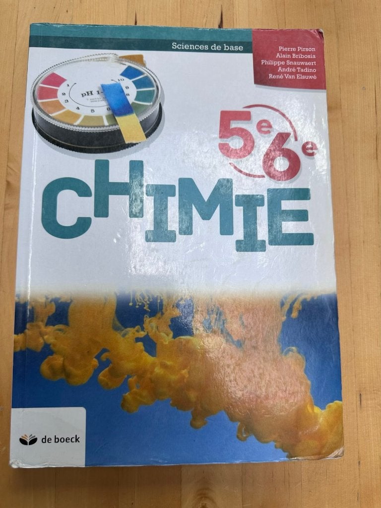 Chimie 5e 6e, Enlèvement, Utilisé, Secondaire, Chimie