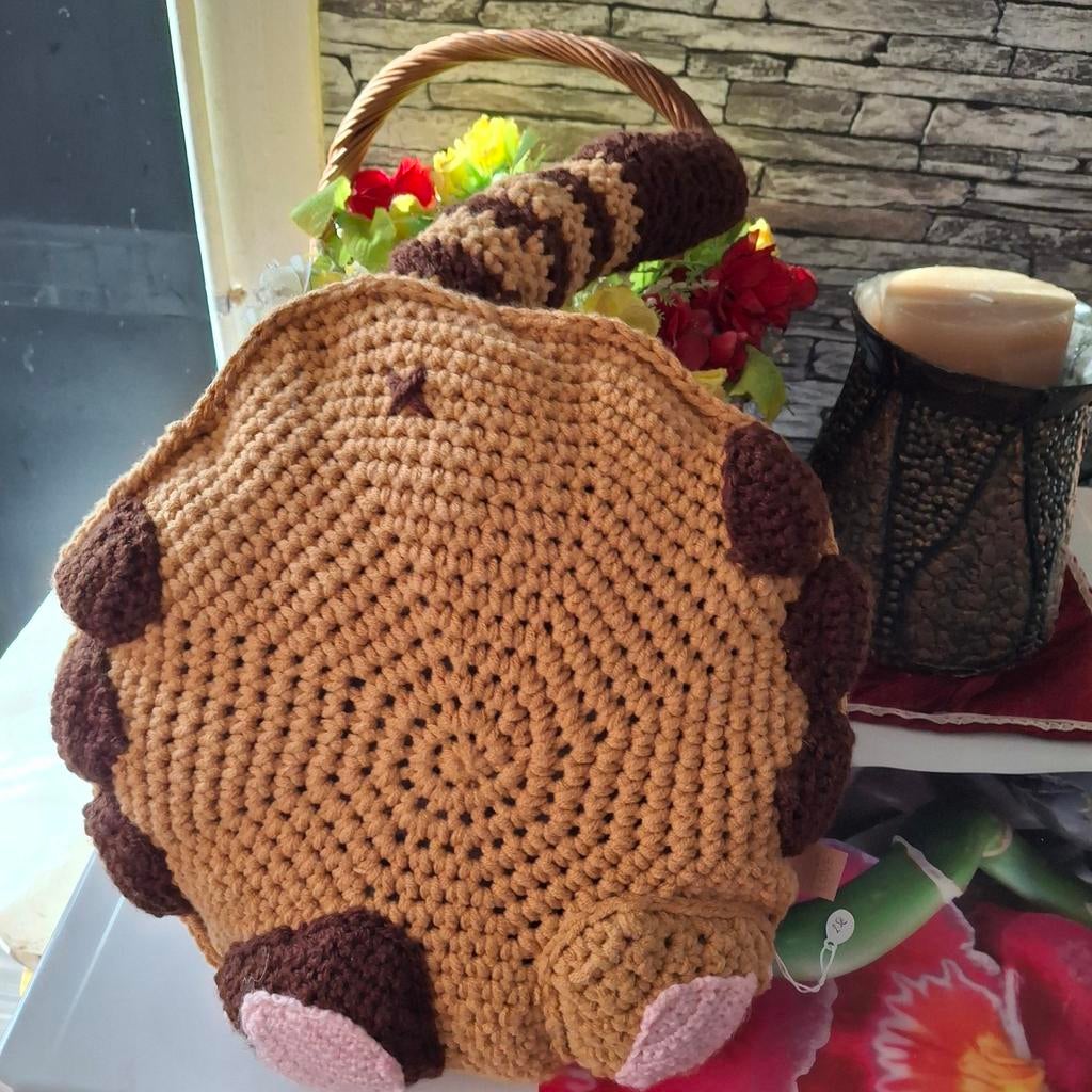 Coussin en forme de trou de chat fait main, diamètre 35 cm, Maison & Meubles, Enlèvement ou Envoi