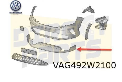Volkswagen Taigo (2/22-) voorbumper onderspoiler (9B9 satijn, Neuf, Volkswagen, -, -