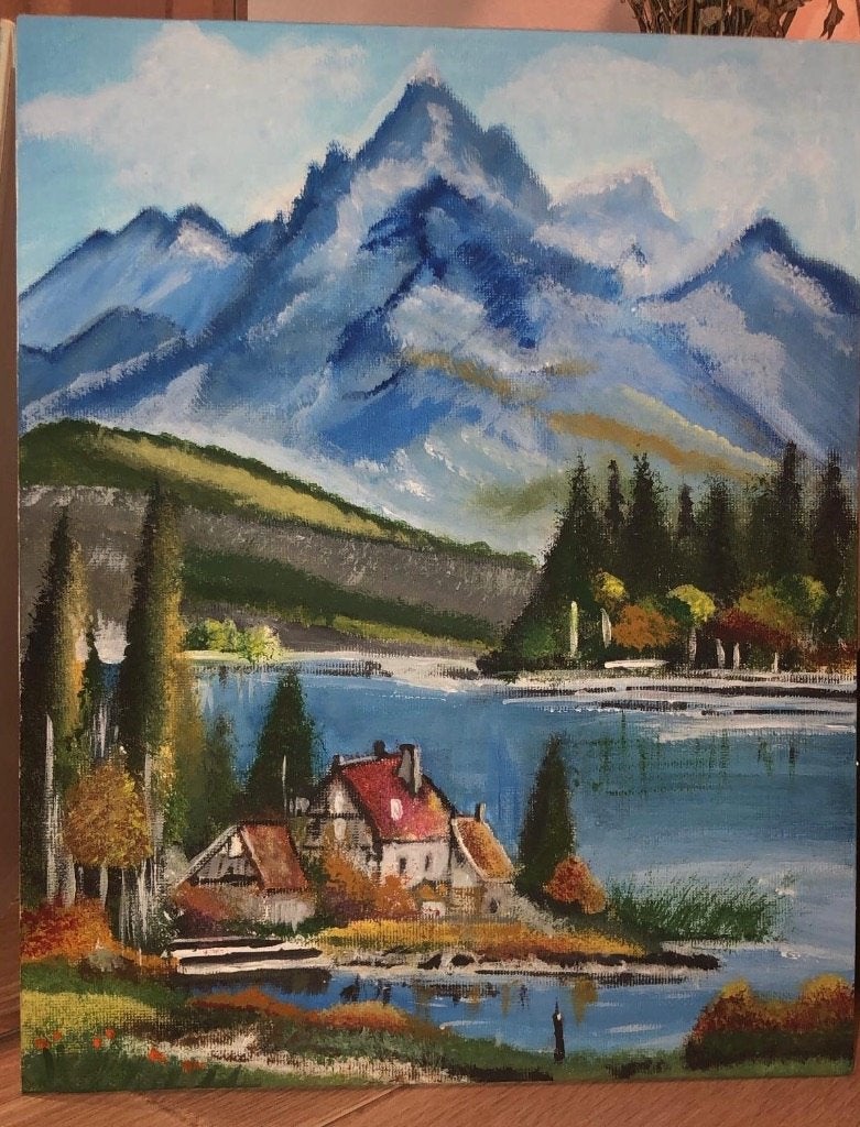 Peinture originale peinte à la main — Acrylique sur toile, Peint à la main, Enlèvement ou Envoi, Toile, Autres sujets