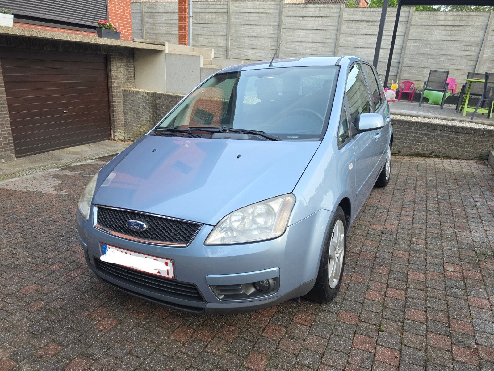 Ford C-Max 1.6i 2007, Auto's, Voorwielaandrijving, 1596 cc, 4 cilinders, Blauw