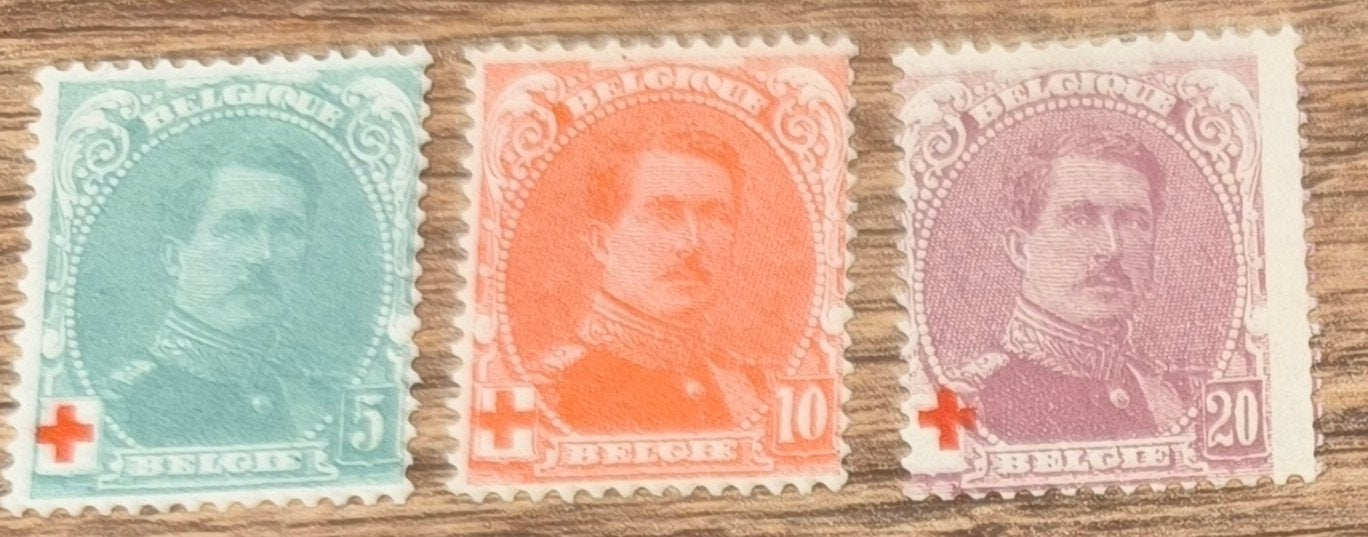 numéros 129-131*, Timbres & Monnaies, Enlèvement ou Envoi, Non oblitéré, Trace d'autocollant