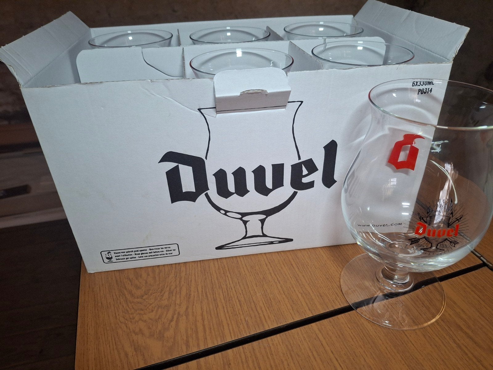 duvel/westmalle glazen, Verzamelen, Glas en Drinkglazen, Ophalen