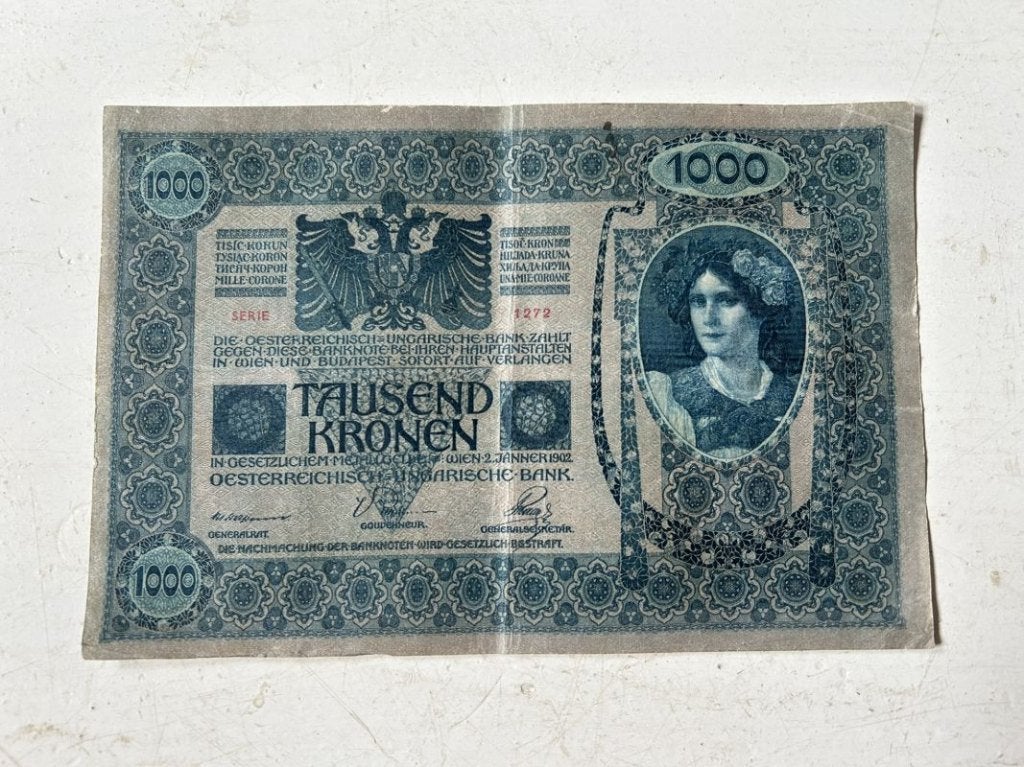 Bankbiljet 1902 Oostenrijk 1000 Kronen, Postzegels en Munten, Bankbiljetten | Europa | Niet-Eurobiljetten, Los biljet, Oostenrijk