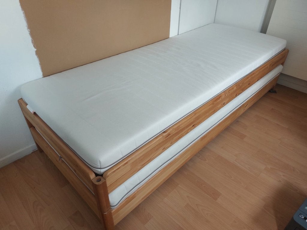 Reserve Tweepersoonsbed/Eenpersoonsbed, Ophalen, Bruin, Tweepersoons, Stapelbed
